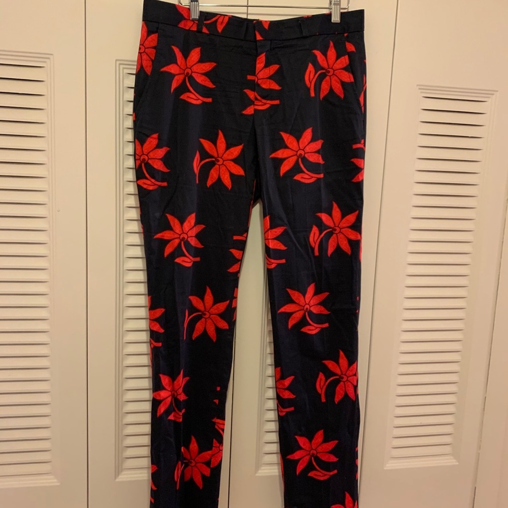 Women Banana Republic Floral Ryan Pants Size 8L